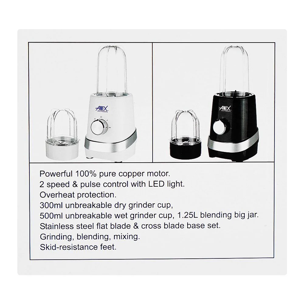 Anex Deluxe Grinder, 380W, Black, AG-645