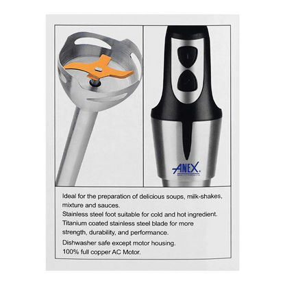 Anex Deluxe Hand Blender, 500W, AG-141