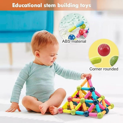 Magnet Balls and Robs Set Toy,42PCS Magnetic Building Sticks Blocks, Magnetic Balls for Kids