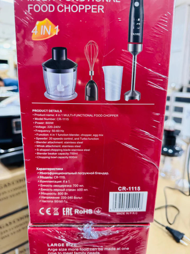 Cronier Professional Multifunction Hand Blender Set 1 Year Warranty